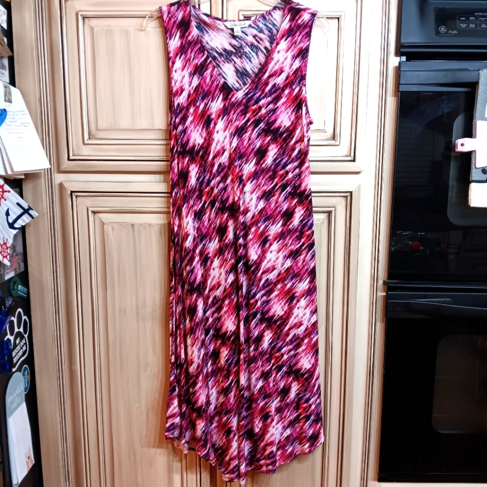 Pioneer Woman Pink Printed‎ Sleeveless Dress - Size Large